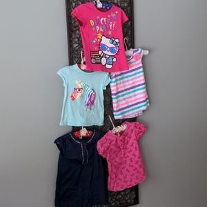 Girls 4t short sleeve shirt lot, 15 pieces